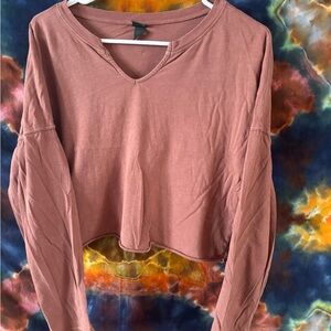 Women's Mauve Long Sleeve Top